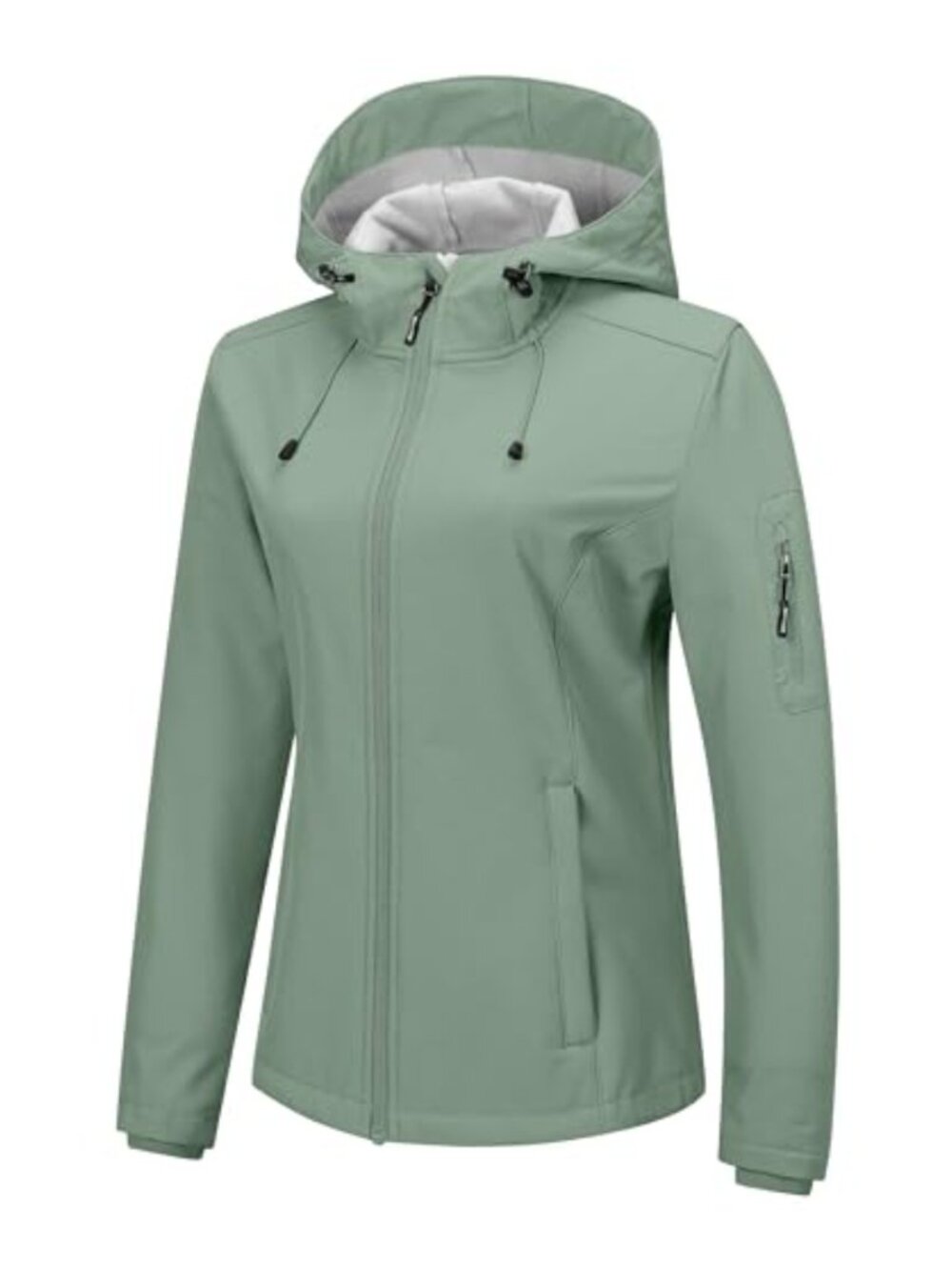 Women's Softshell Jacket Fleece Lined Waterproof Windproof Hooded Rain Coat